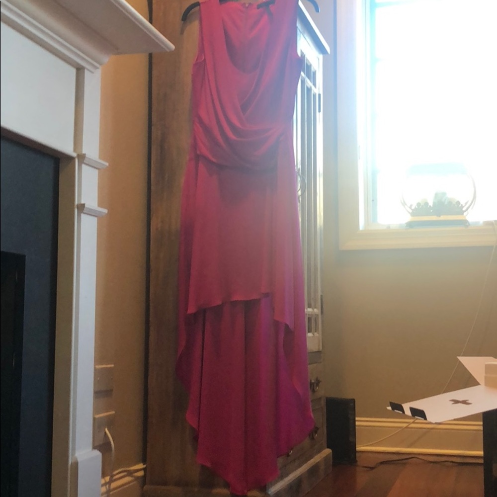 BCBG Maxazria Magenta Abey low to high dress - 4 - Picture 3 of 5